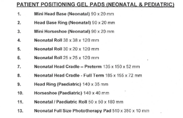 Galaxy India Patient Position Silica Gel Pad